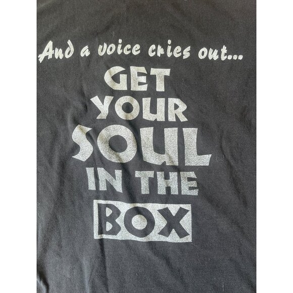 Radix VTG 1994 T-Shirt Mens XL Black And a Voice Calls out Get Your Soul In the - Picture 6 of 10